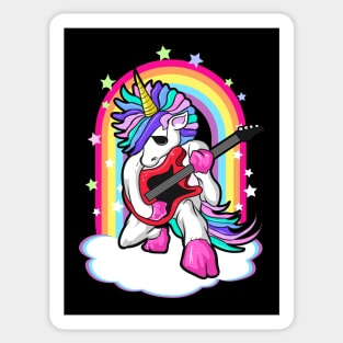 Unicorn Guitarist Guitar Player Musician Sticker